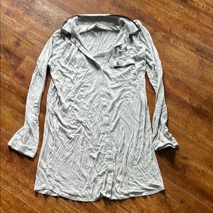 Victoria's Secret Gray Button Down Pajama Shirt